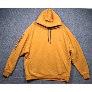NIKE Air Jordan Hoodie XXL Men's Yellow Chutney Black 23 Engineered Fleece